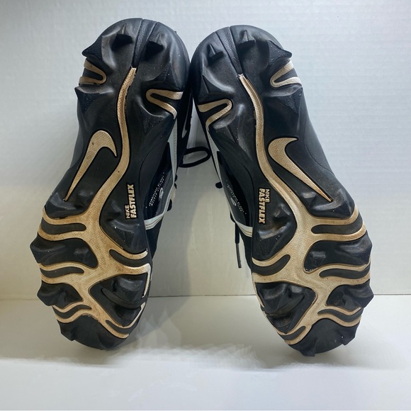 Nike Alpha Fast Flex Size 8.5 Black White Football Cleats - Picture 8 of 9
